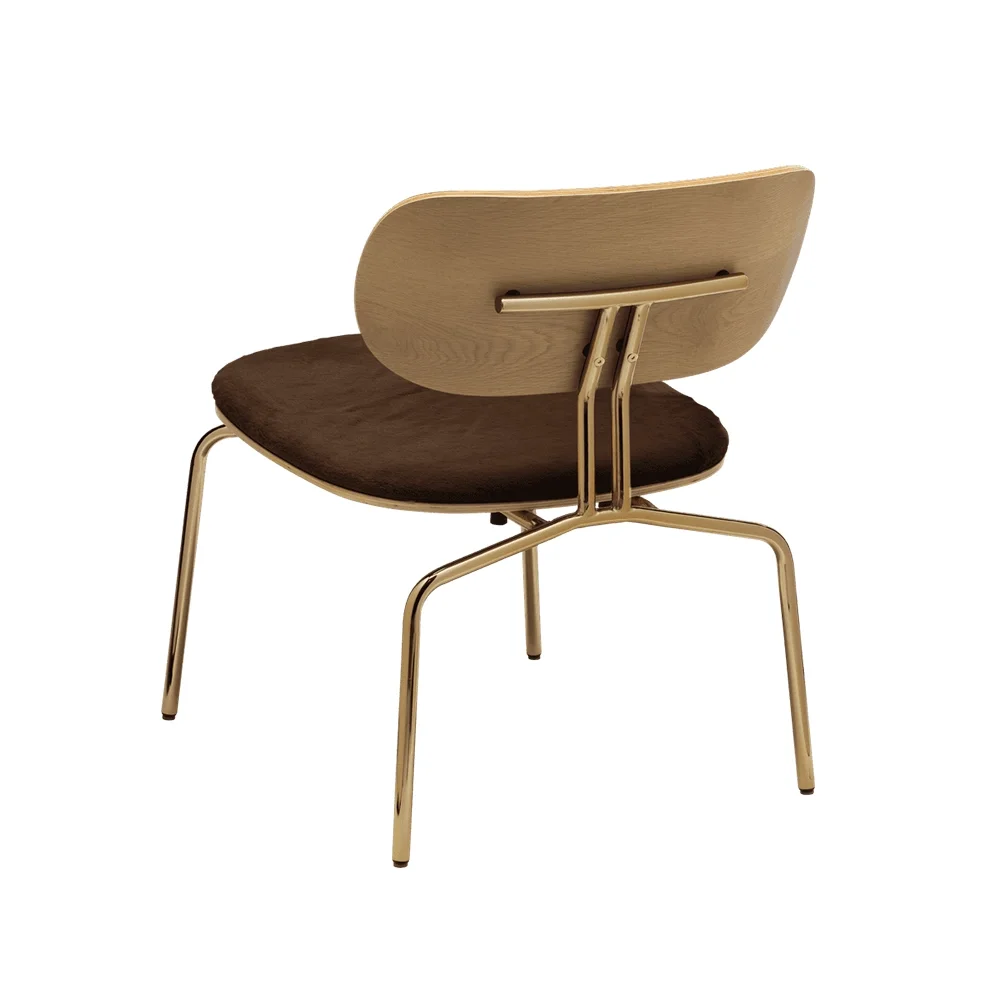 Curious Lounge Chair Eg/Messing Teddy Brown