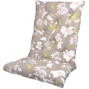Högvik Høj Flockpude Beige Botanical