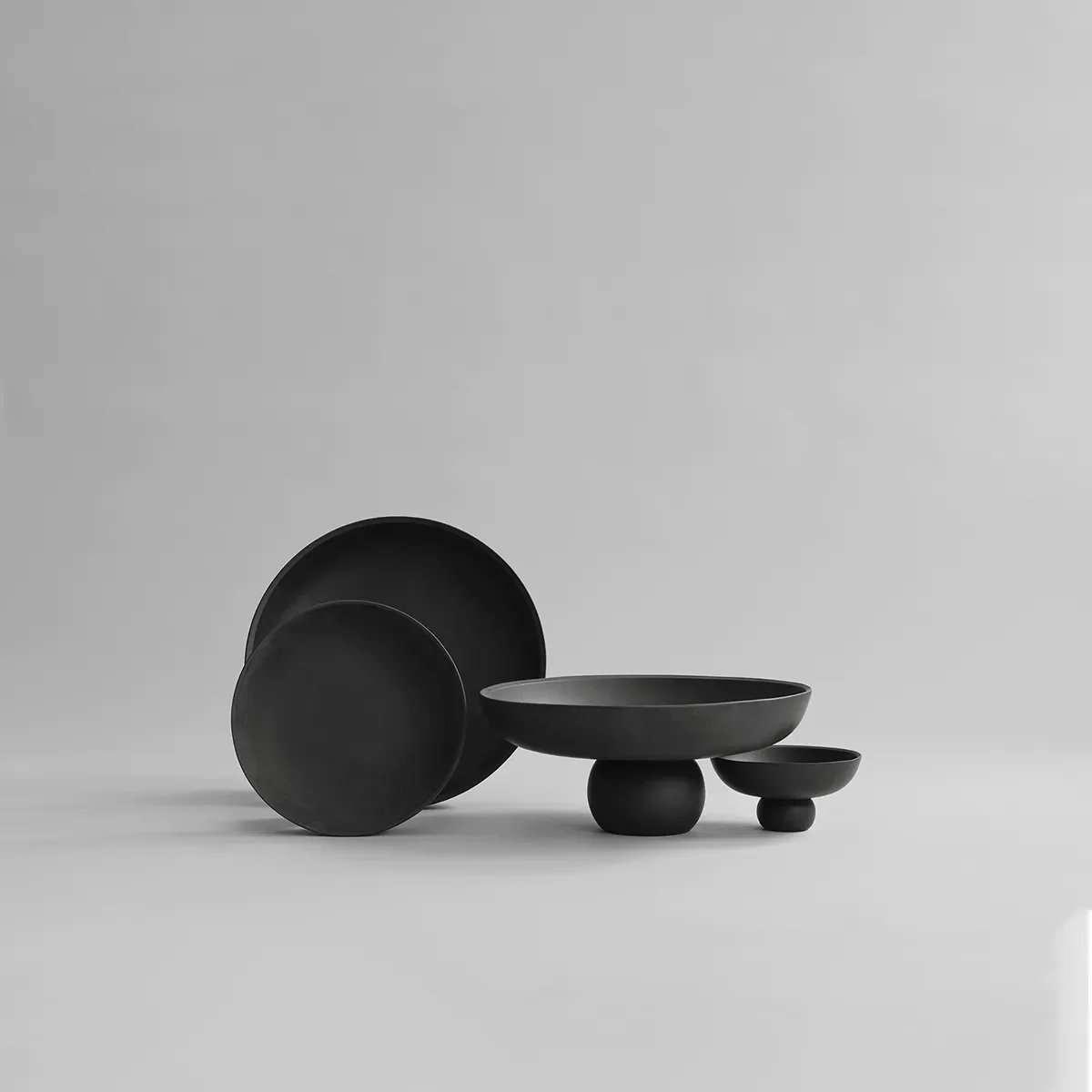 Håndmalet dekorationsskål Baburu Big Black Ø 43 cm