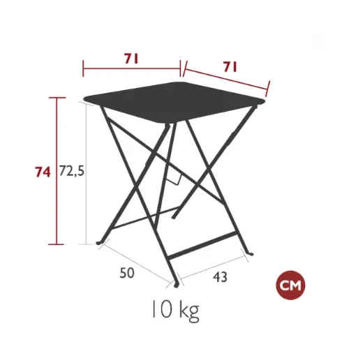 Bistro bord 71x71 cm Willow Green