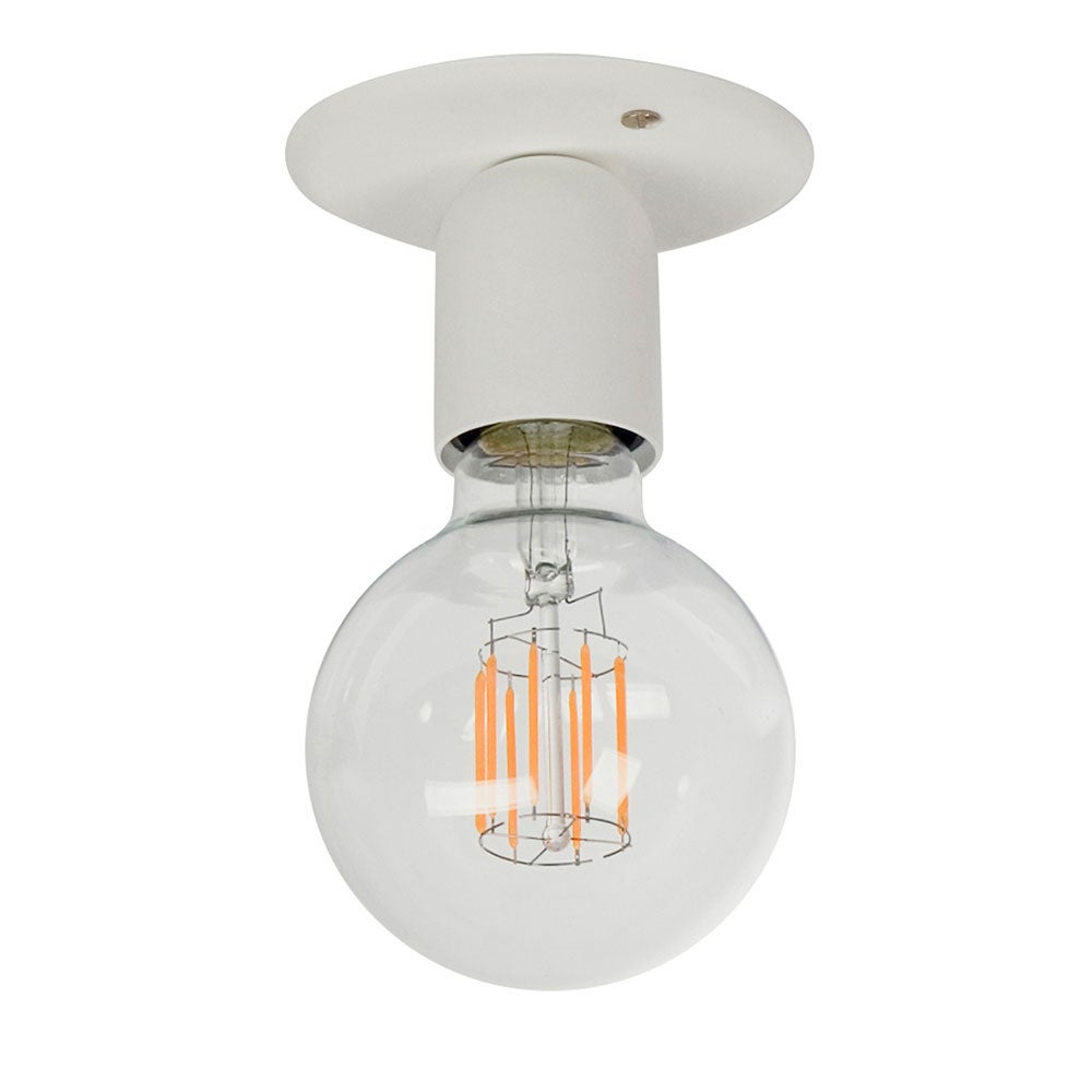 Regal indbygget loftslampe hvid struktur