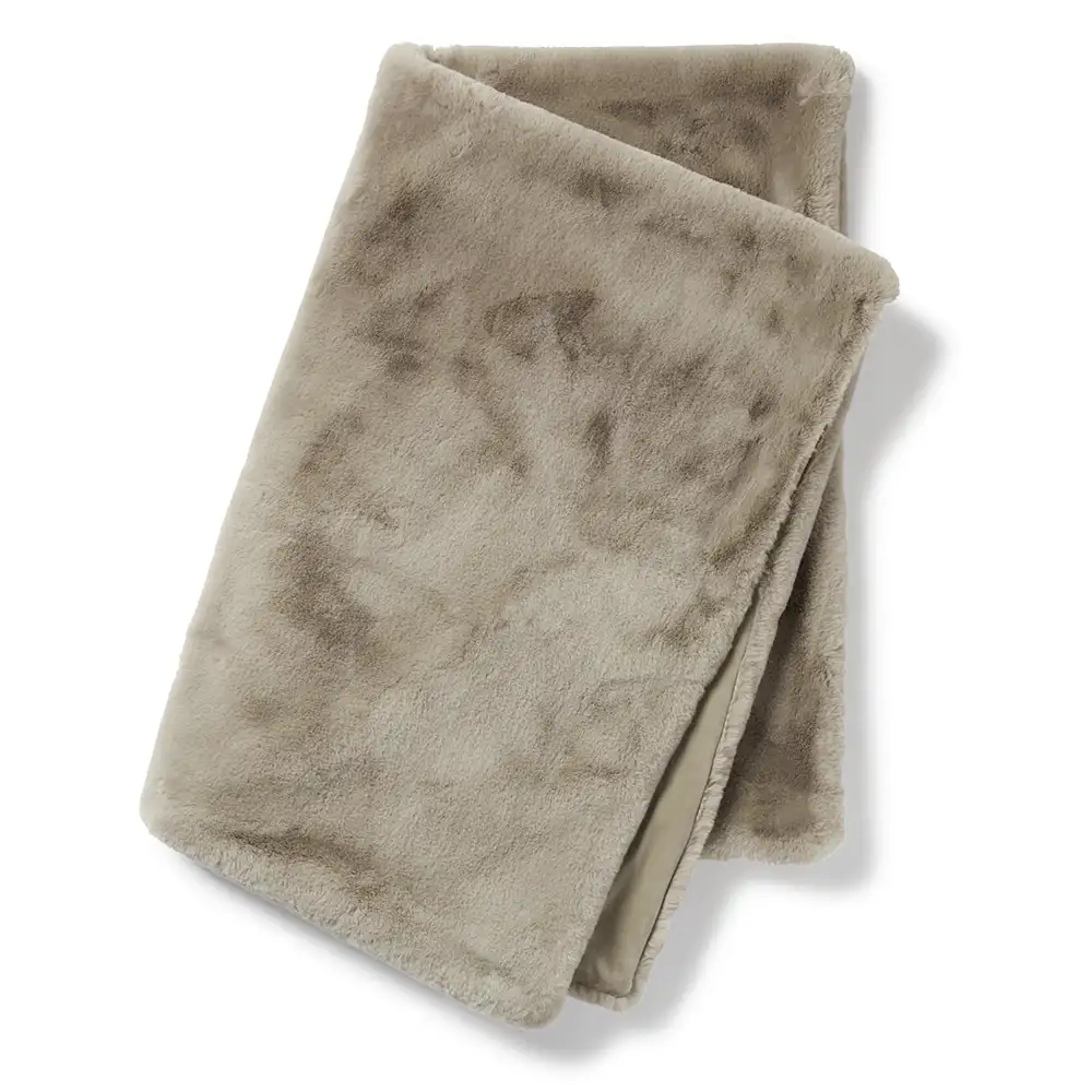 Skinnwille Fluffy Plaid Taupe