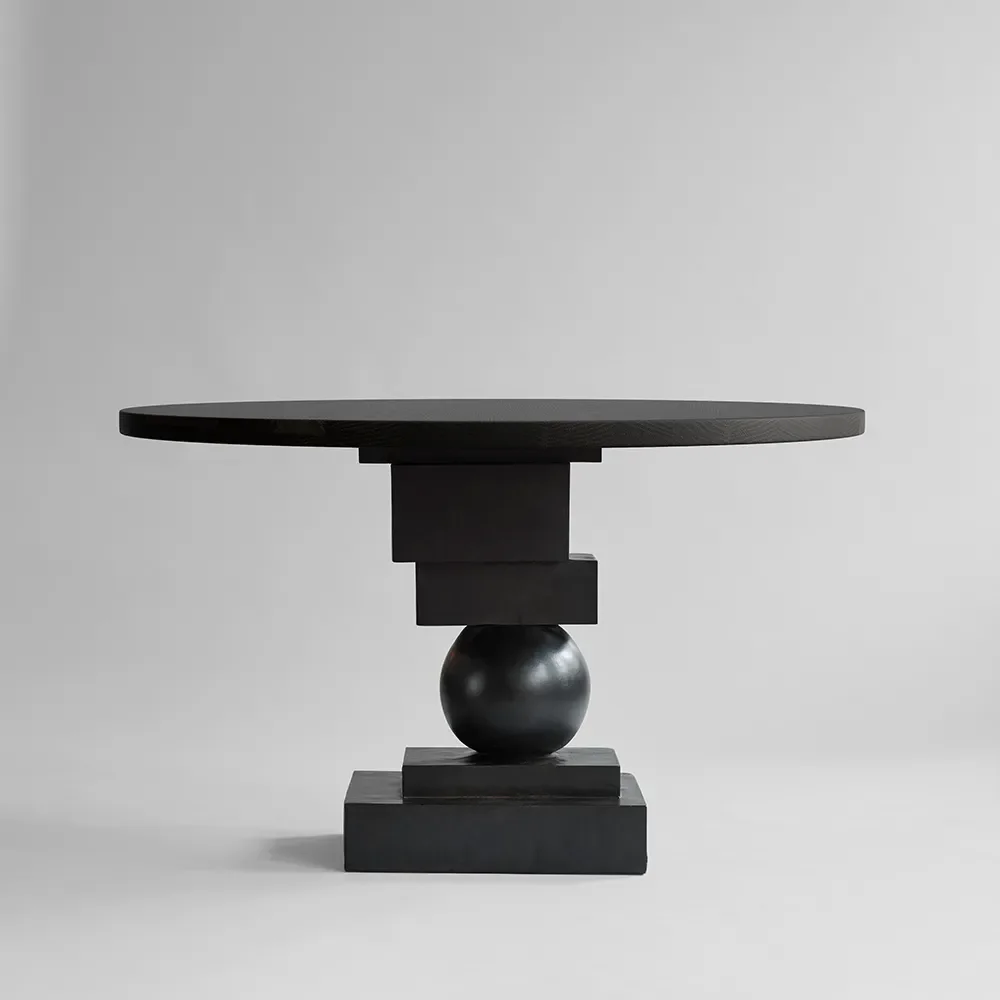Artist Spisebord Ø120 - Kaffe Sort Eg