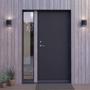 Sinne væglampe IP44 sort struktur LED