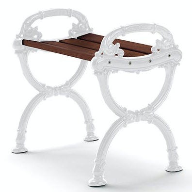 Byarum skammel ender: hvid / træ: brunbejdset fyr