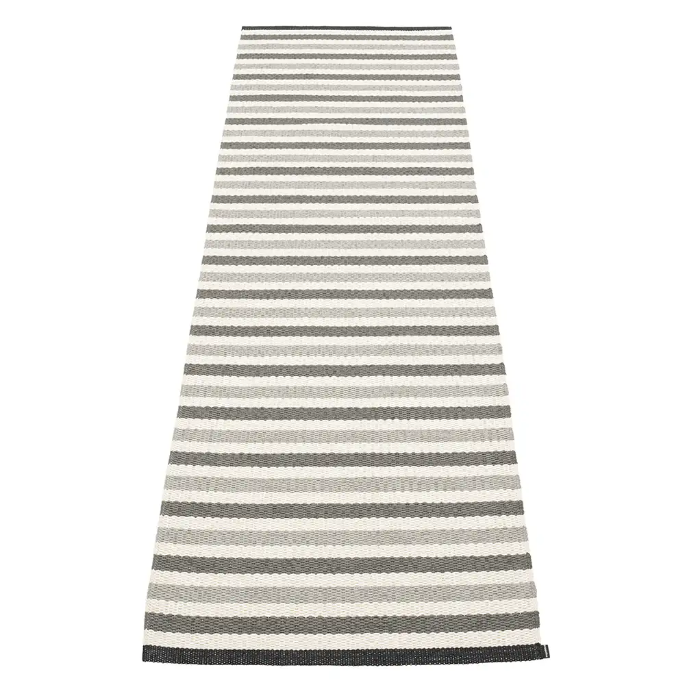 Pappelina, Teo tæppe 70x240 cm Warm Grey/Charcoal/Vanilla