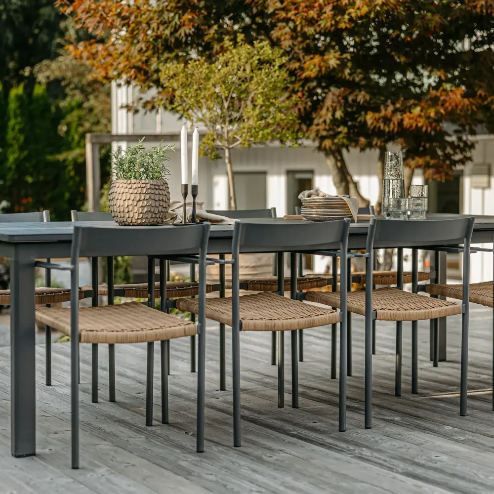 Lomma Spisebord 100x260-380 cm Antracitt