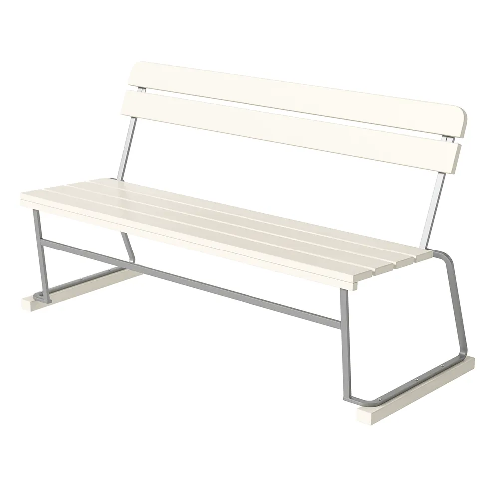 Grythyttan Stålmöbler, Sofa 3 Hvidlakeret eg / varmgalvaniseret