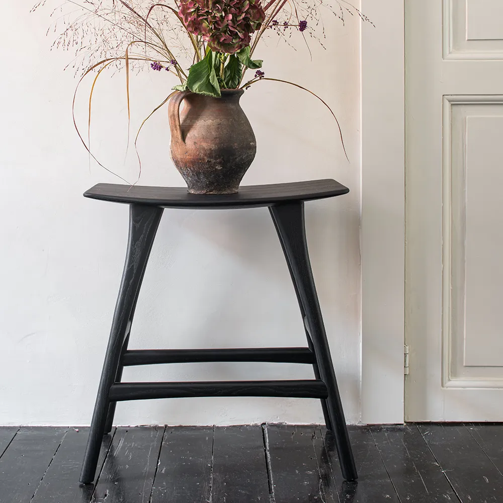 Osso Barstol Lav Sortlakeret eg