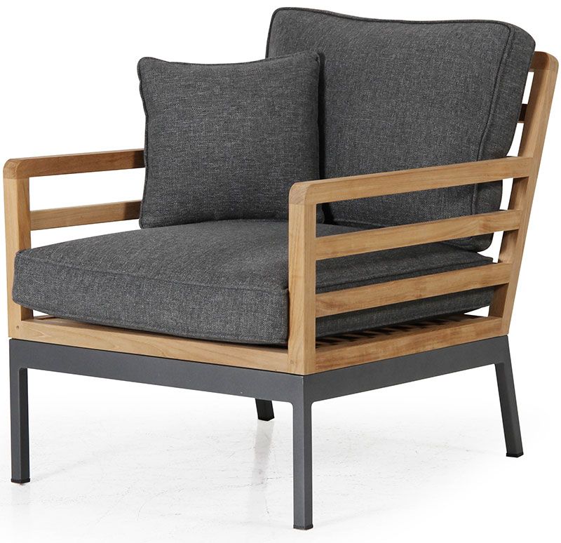 Brafab, Zalongo Lænestol Natur/Grå Teak Brafab