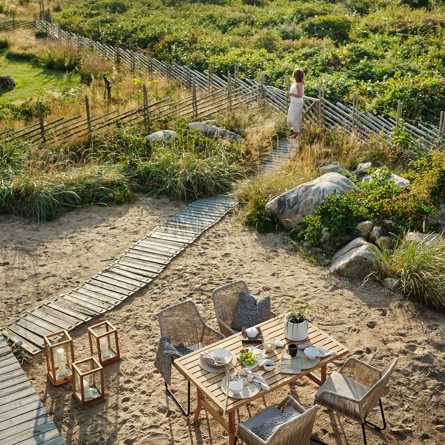 Kornell Spisebord 90x150 cm Natur Teak Brafab