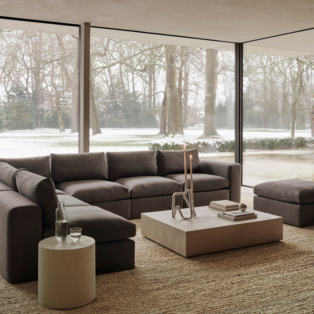 Mellow Fodskammel - Granit 80 x 80 x 41 cm