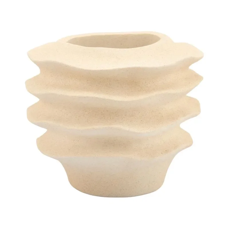 By-Boo, Riva small Urtepotte 40x40x30 cm Polyresin Hvid