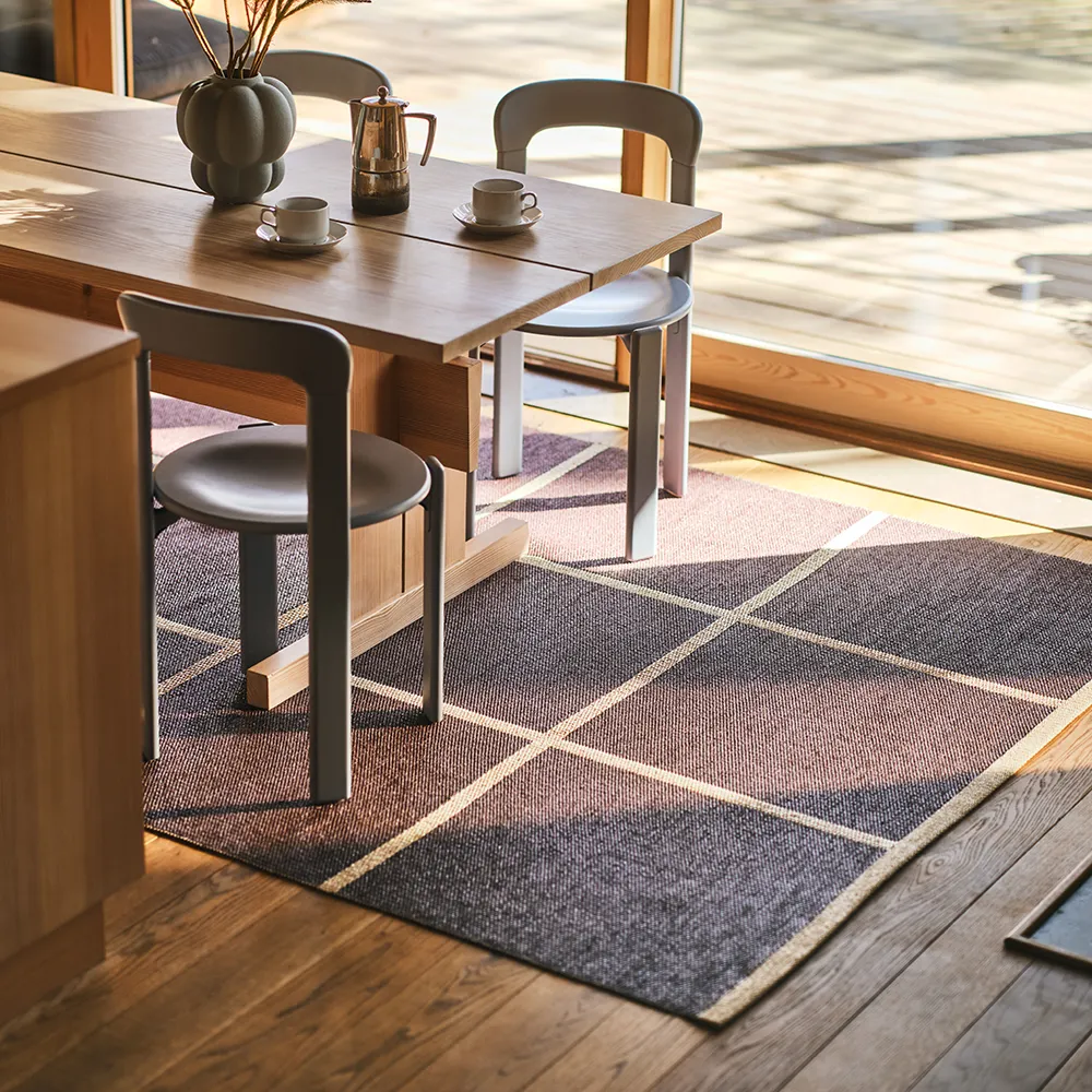 Vævet Tæppe Criss Burgundy 70x150 cm