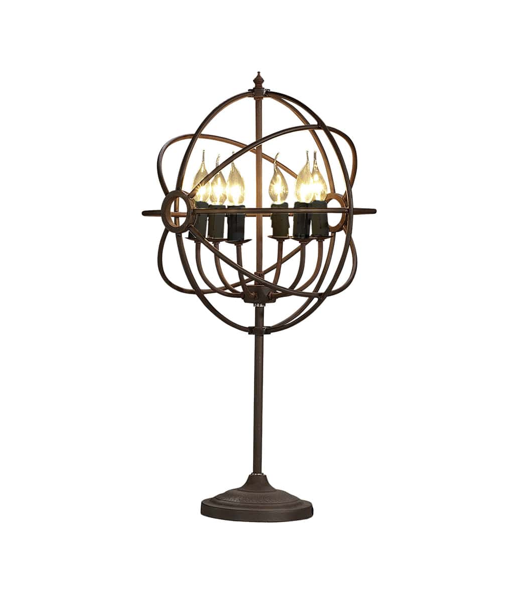 Rome bordlampe i antik rust