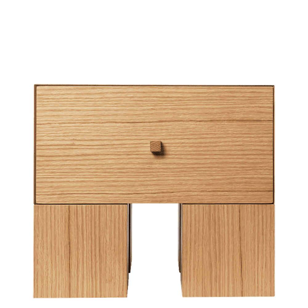  Kuben sengebord 1x1 - Natur Egefiner