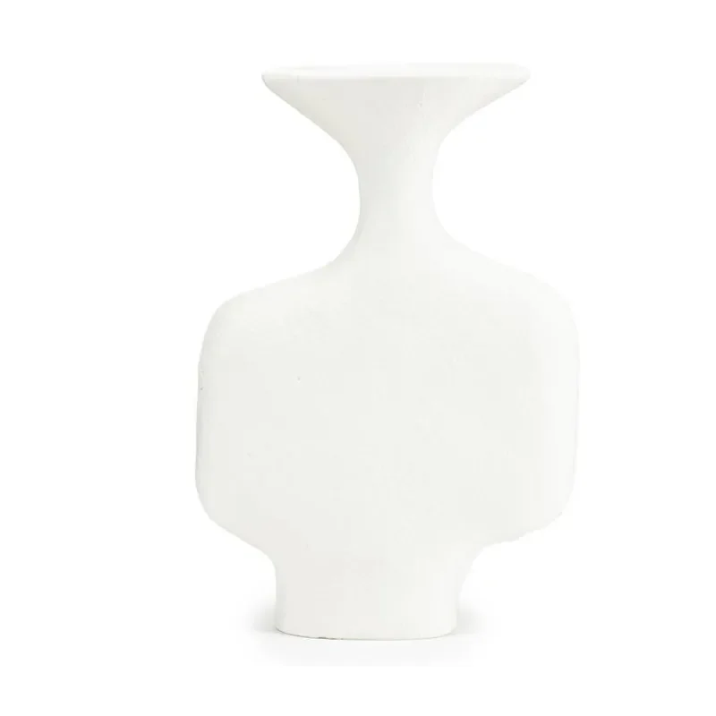 Asta vase 25x7.5x37 cm aluminium hvid