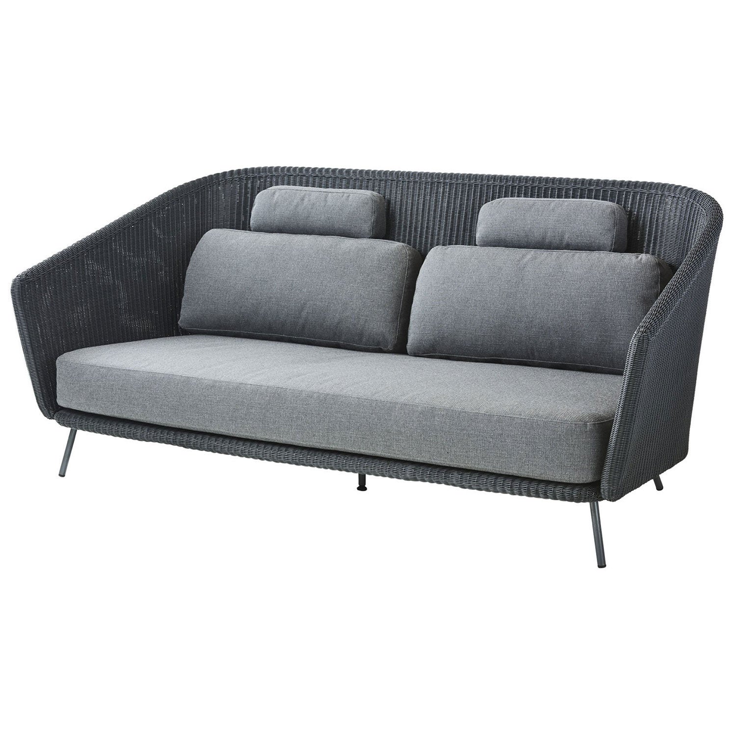 Cane-line, Mega Sofa grå inkl. Airtouch pudesæt