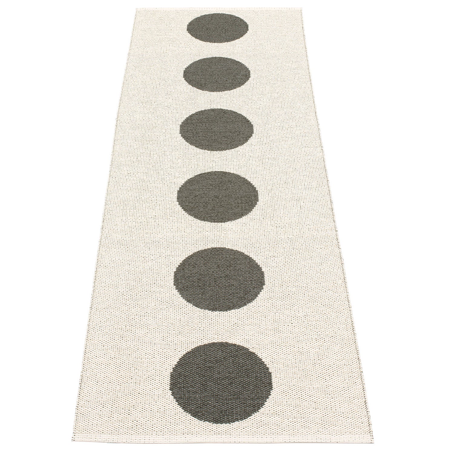 Vera tæppe 70x225 cm charcoal / vanilla 
