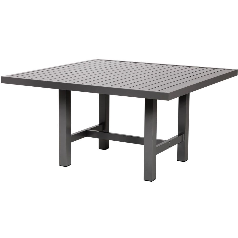 Fri Form 122x124cm H:65.5cm bord aluminium grå