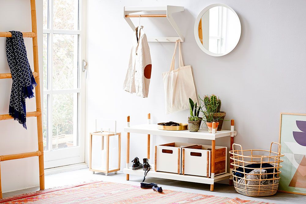 Copenhagen Tøjstativ Lava Grå / Teak