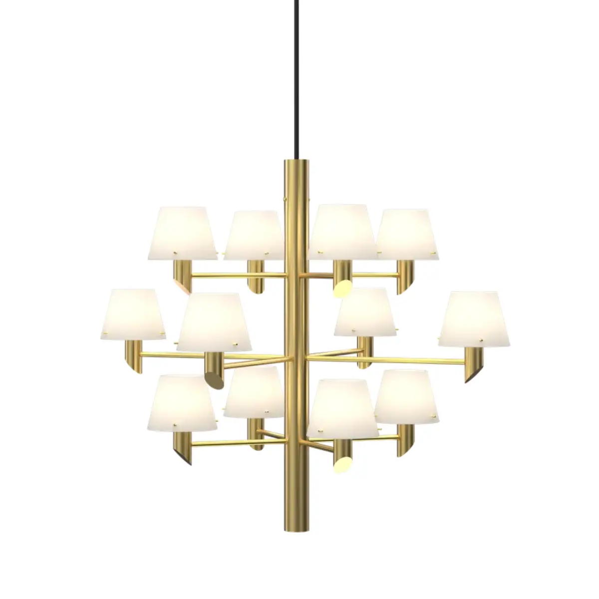 Krona Gil 12 Ø67xH56 cm Messingmetal/glas