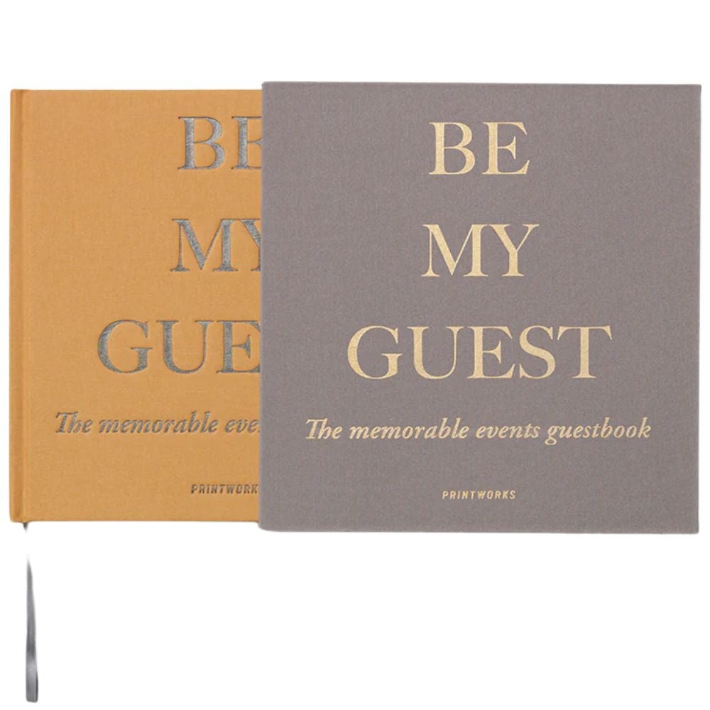 Printworks Guest Book, Beige/yellow - Gæstebog