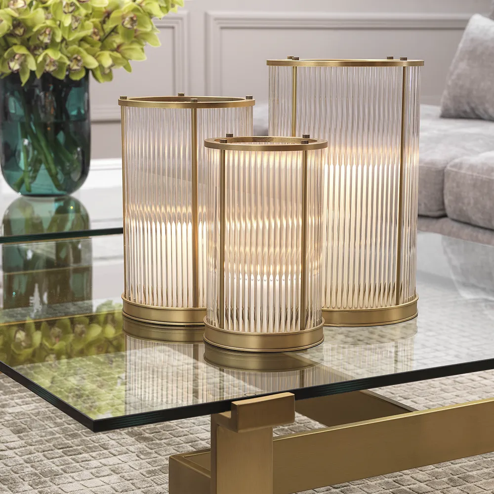 Hurricane Mayson L Antique Brass Lyslygte