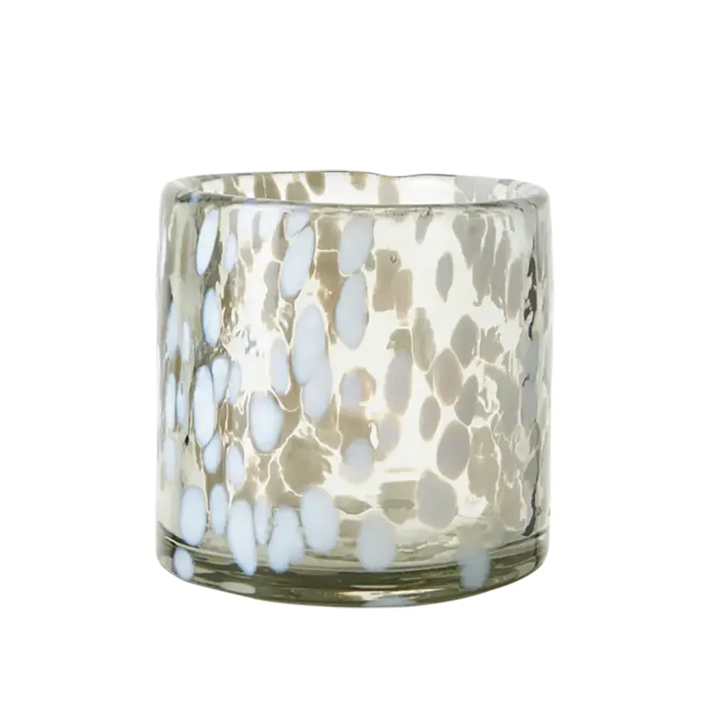 Affari of Sweden, PARTY Fyrfadslysestage S Hvid/Isblå Ø9xH9cm