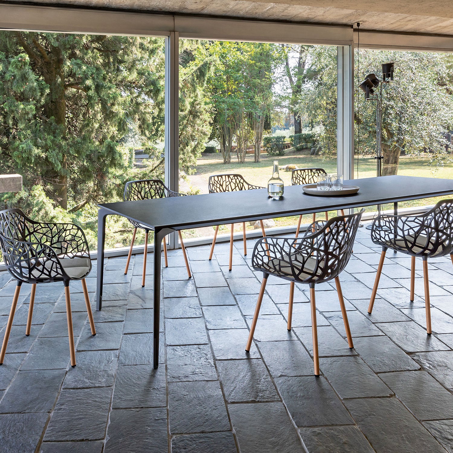 Forest Stol med armlæn Iroko/White