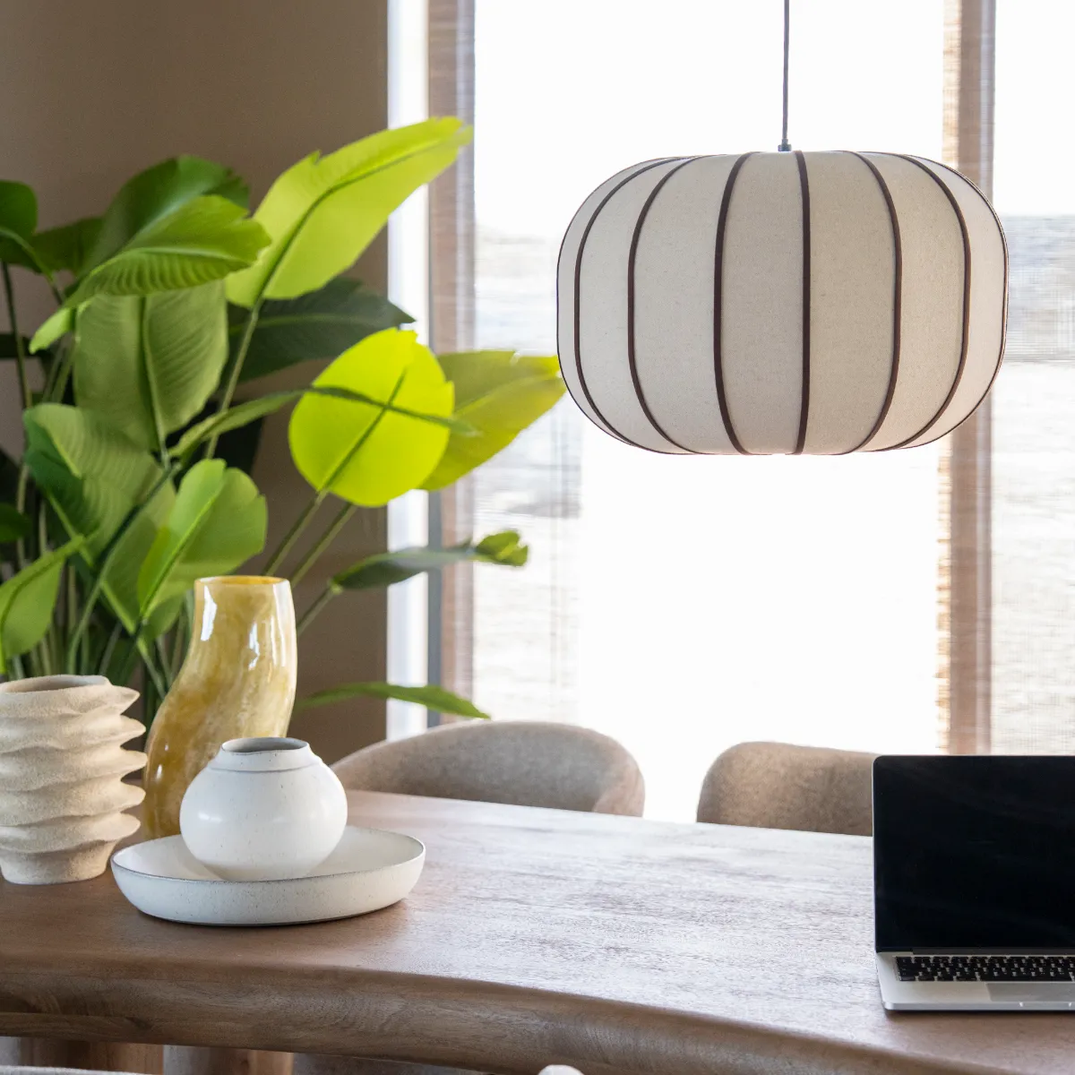 lamp Cocoon 2 pendel 50x50x33 cm natur