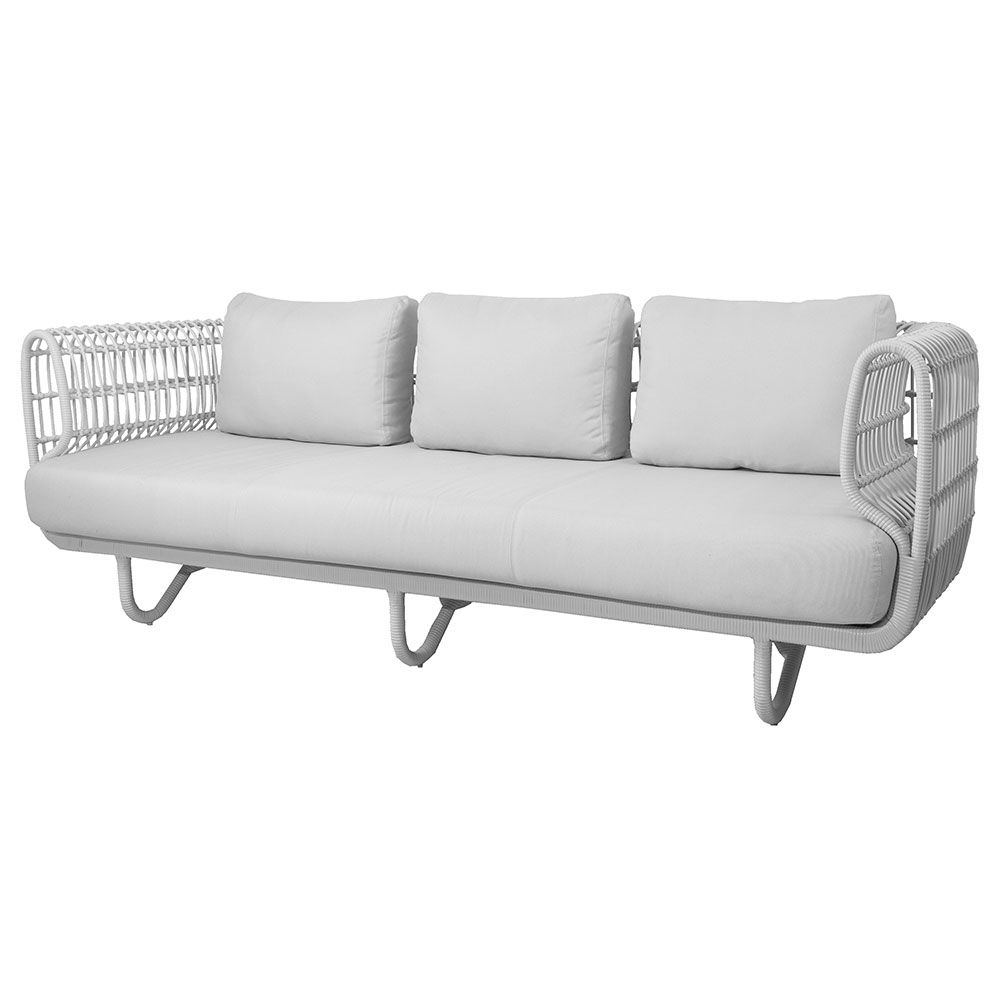 Cane-Line Nest 3-personers sofa Hvid Inkl. puder