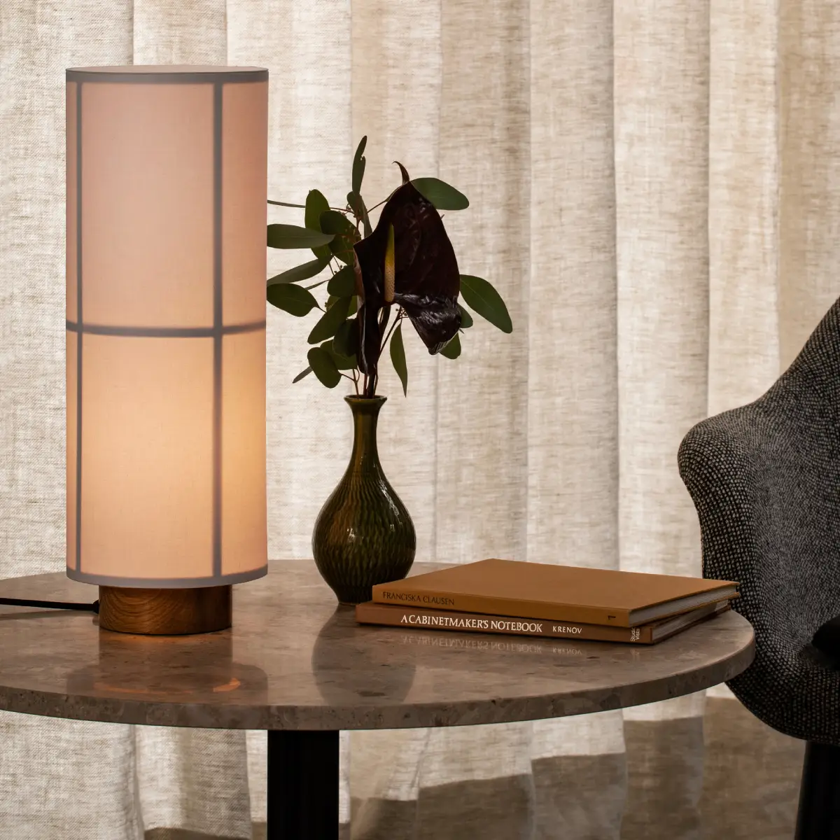  Hashira Bordlampe Hør Rå