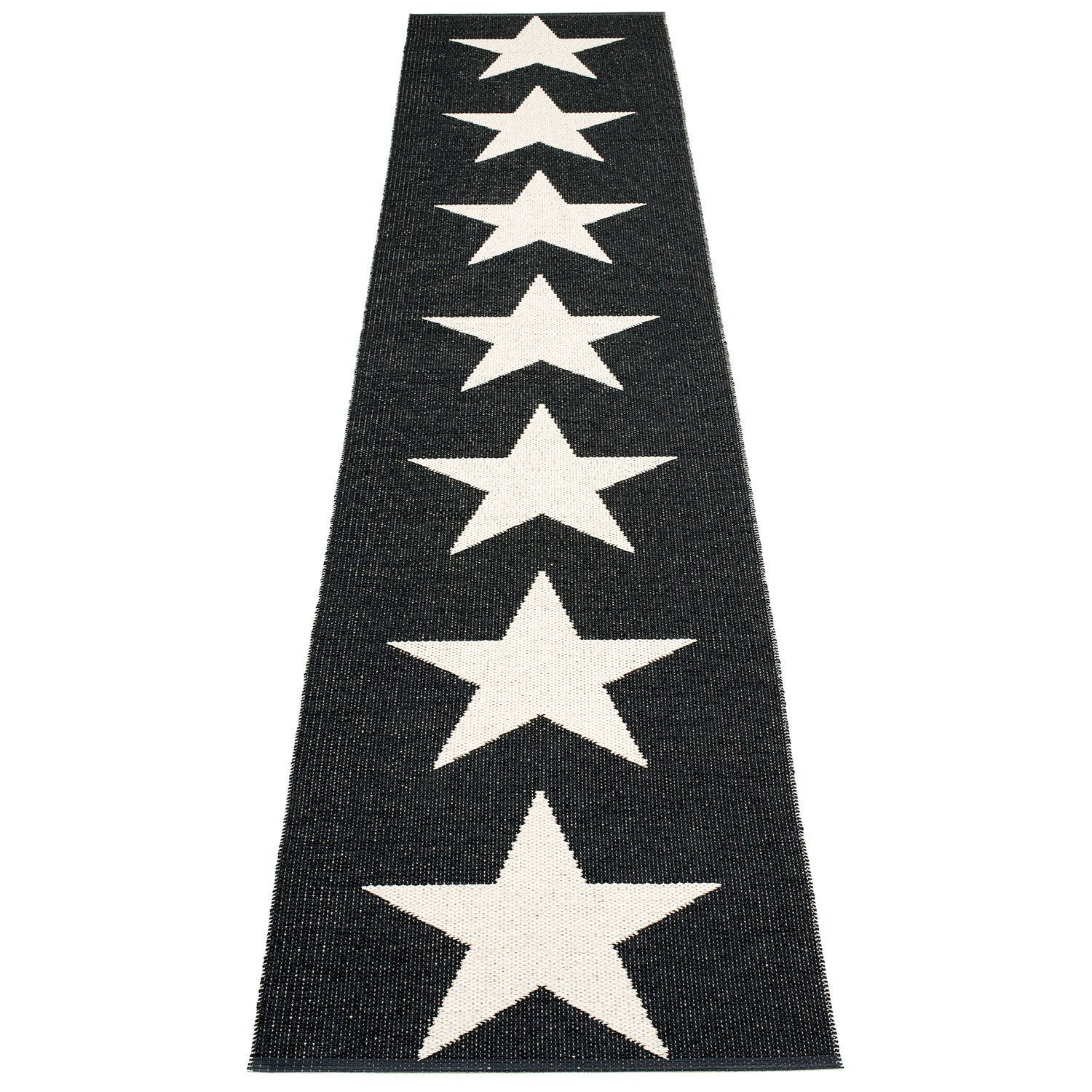 Pappelina, Viggo tæppe 70x350 cm one black / vanilla