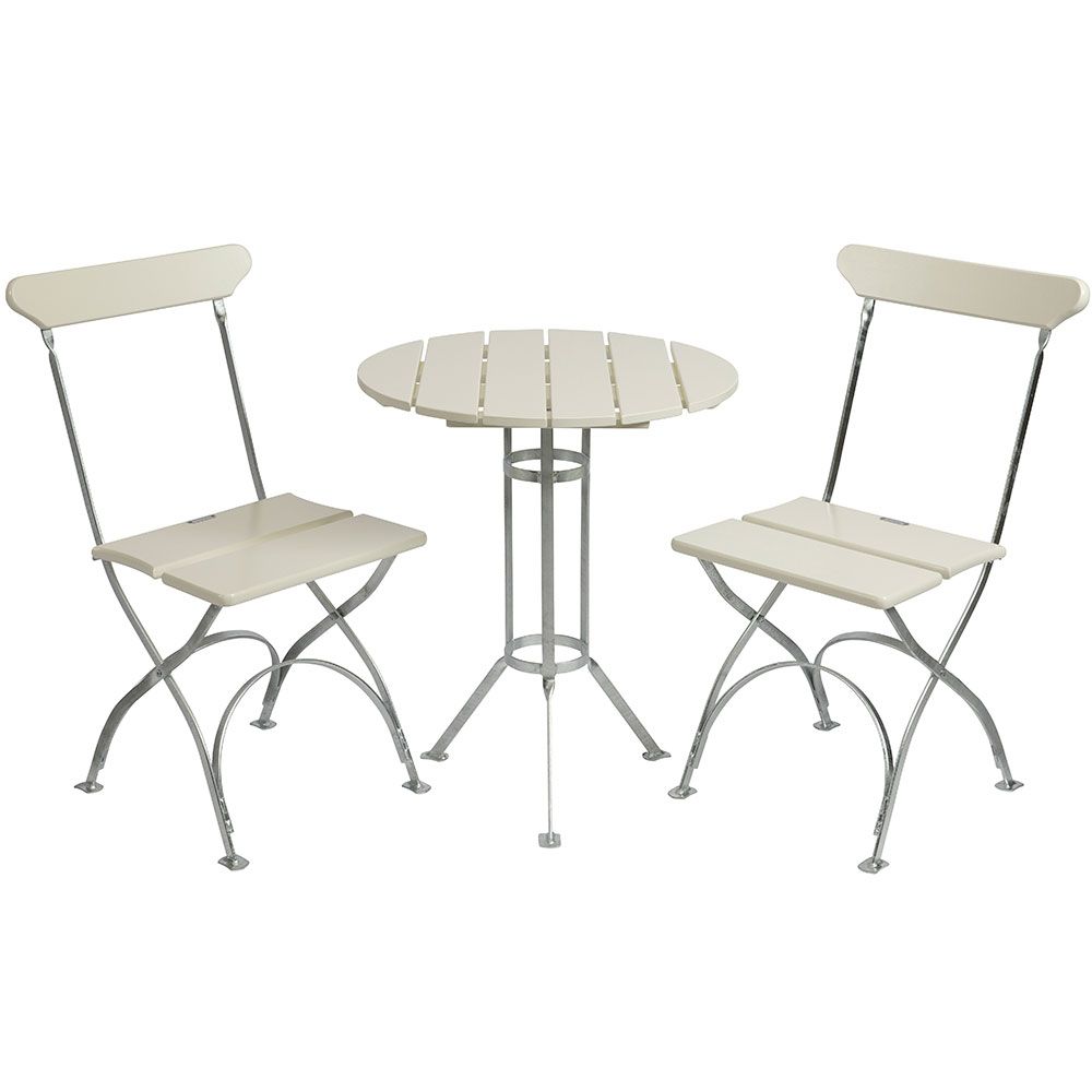 Bryggeri Cafésæt Hvid Grythyttan Stålmöbler