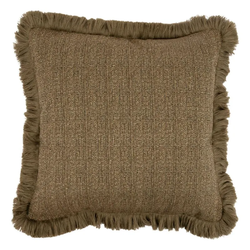 By-Boo, Faye 50x50x4,5 cm Polyester & down feather filling Siam dark brown