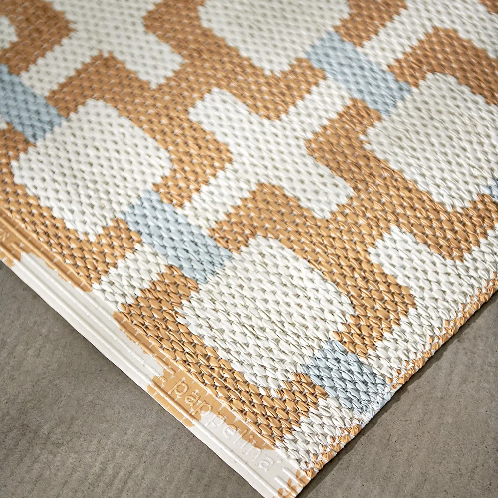 Tom tæppe Ochre/Cream/Sage 70 x 120 cm