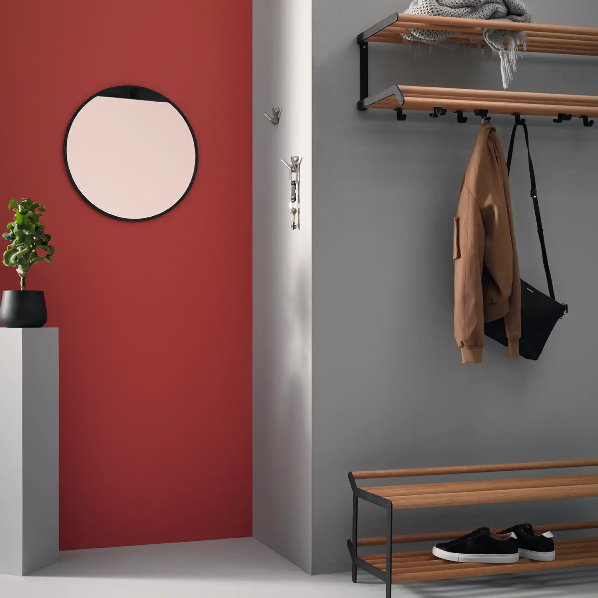 Tamburin skohylde 60 cm Eg Sort