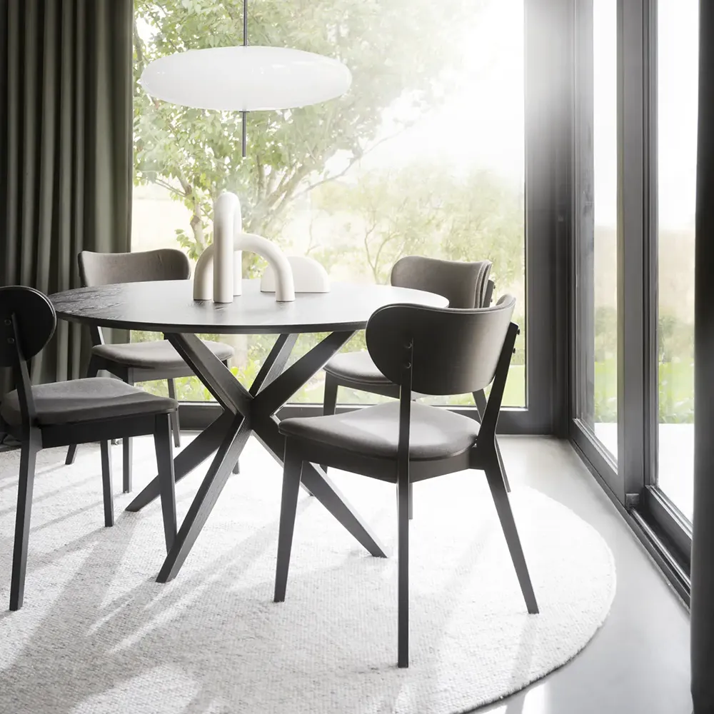 Calverton spisebord Ø120 cm sort eg