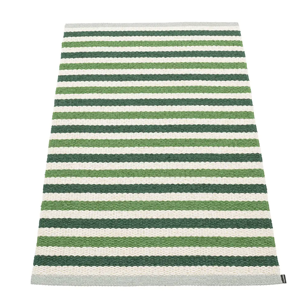 Pappelina Teo tæppe 70×120 cm Dark Green/Grass Green/Vanilla