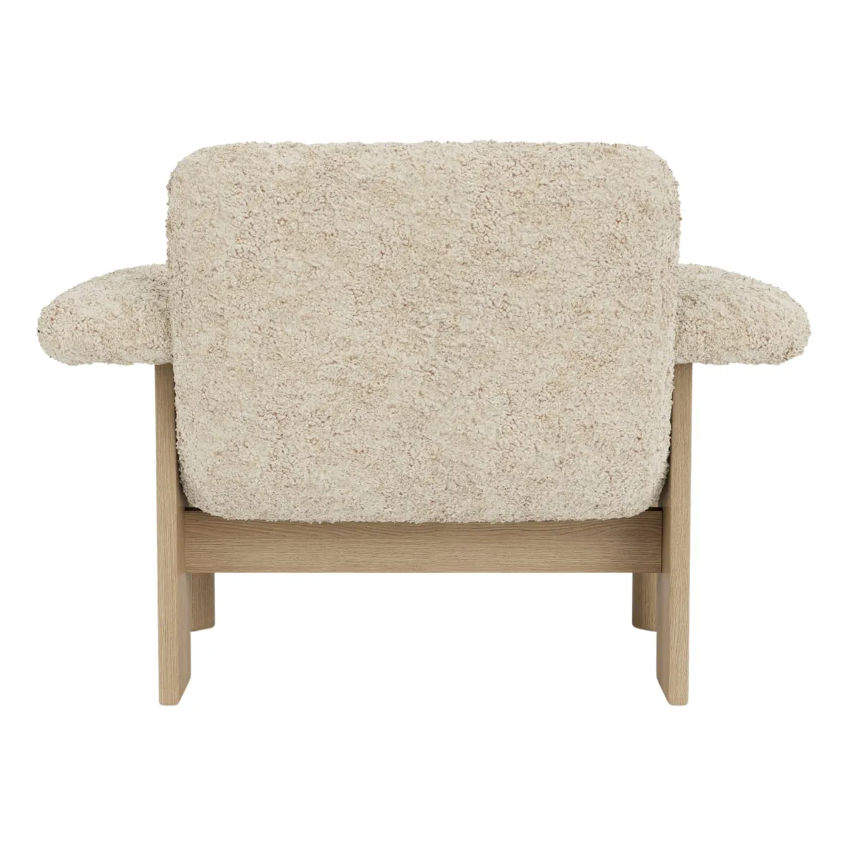 Brasilia loungestol helpolstret lav ryg firbenet stel massiv eg natur Sheepskin Nevotex Nature