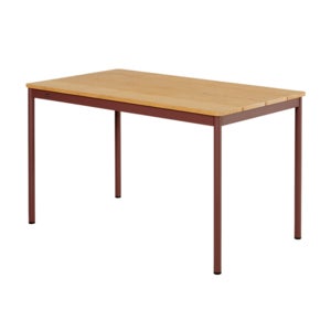 Nox Bistro spisebord 70x125 cm Bambu/Zin Red