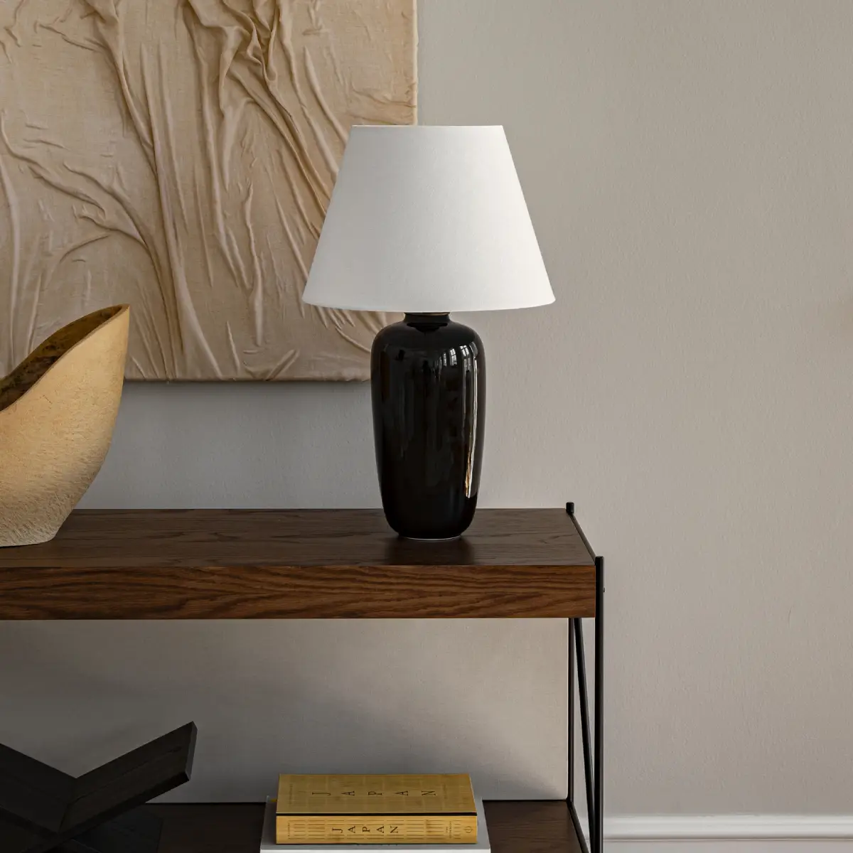 Torso Bordlampe Sort - H57 cm