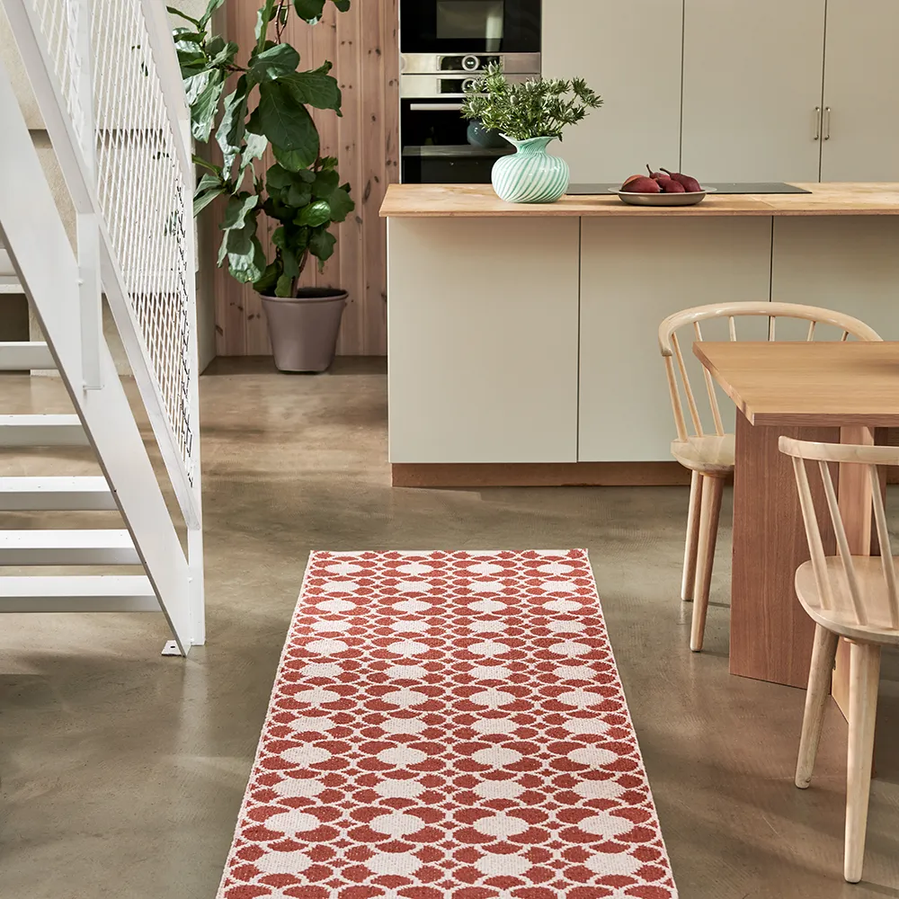 Anya tæppe Brick/Pearl Pink 70 x 100 cm