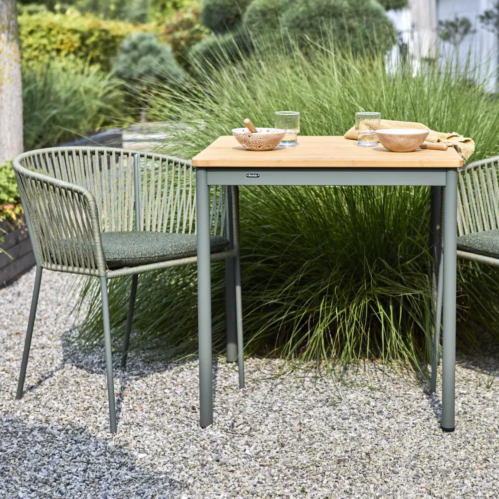 Nox Bistro bord 70x70 - Bambus/Nordisk Grøn