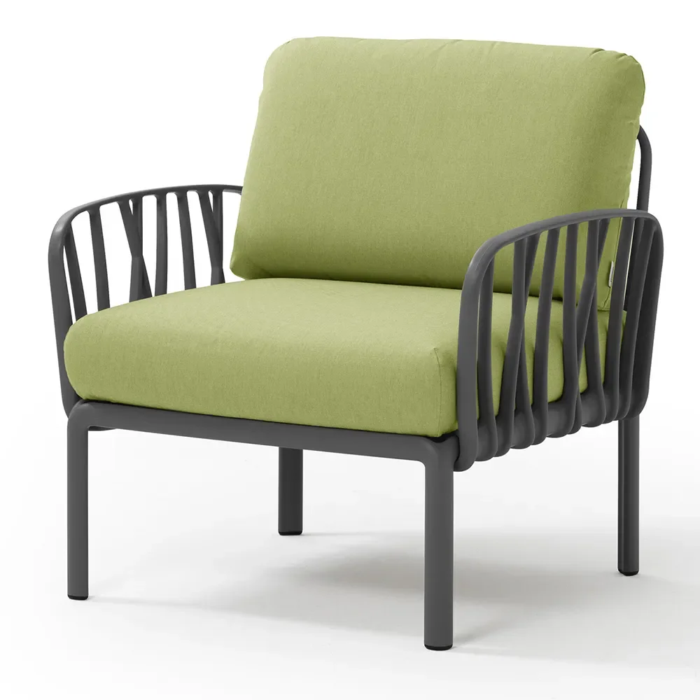 Nardi, Komodo lænestol Anthracite - Avocado Sunbrella