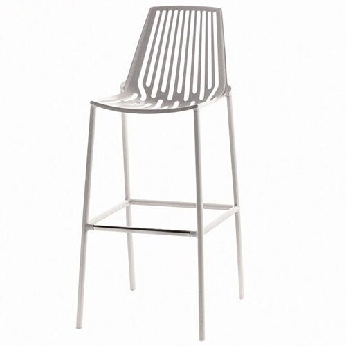Rion barstol 65 cm med høj ryglæn White