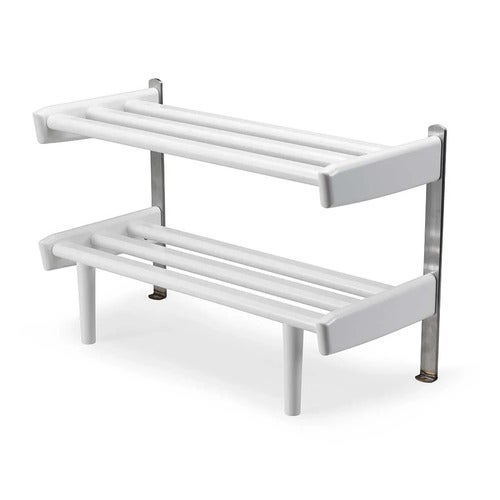 Meja Skohylde Gulv 59 cm Hvidlakeret Birk