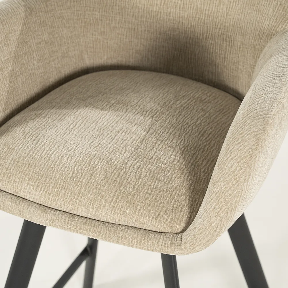 Bliss barstol med armlæn - taupe 52x56,5x96,5 cm
