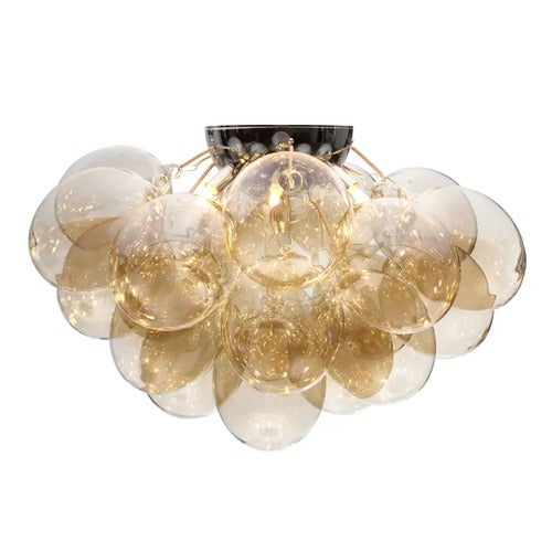 Gross plafond loftlampe Ø70cm krom/rav